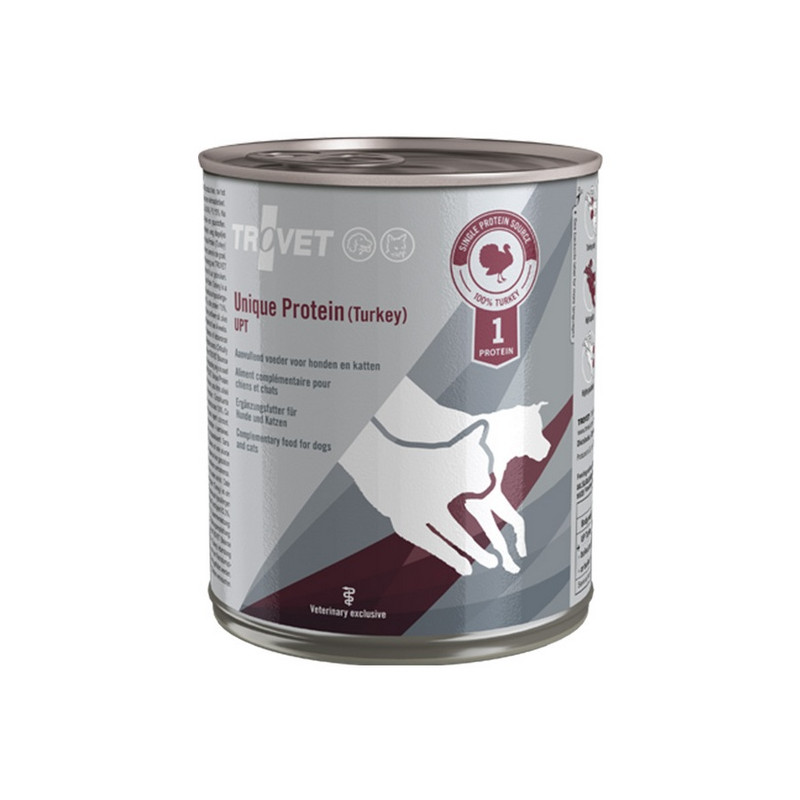 Trovet Unique Protein UPT Indyk dla psa i kota puszka 800g - All4Animals