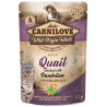 Carnilove Cat Quail & Dandelion Sterilised - przepiórka i mniszek saszetka 85g - All4Animals