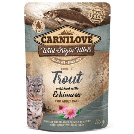Carnilove Cat Trout & Echinacea - pstrąg i Echinacea saszetka 85g - All4Animals