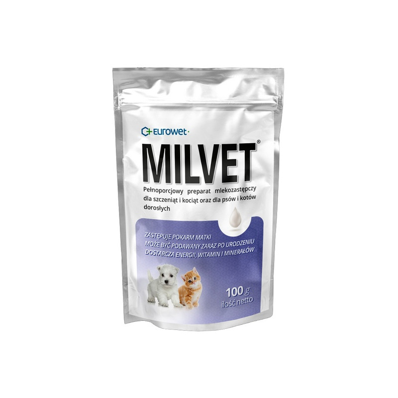 Milvet Preparat mlekozastępczy dla szczeniąt i kociąt 100g - All4Animals