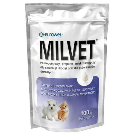 Milvet Preparat mlekozastępczy dla szczeniąt i kociąt 100g - All4Animals