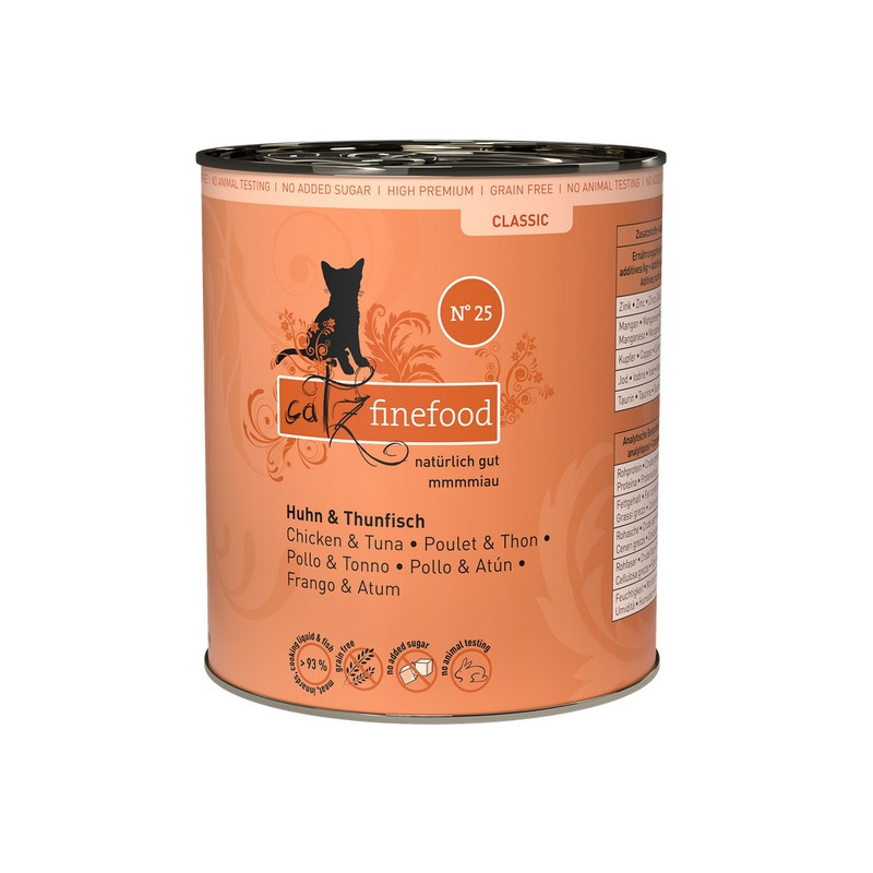 Catz Finefood Classic N.25 Kurczak i Tuńczyk puszka 800g - All4Animals