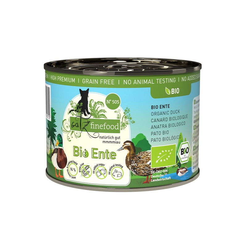 Catz Finefood Bio N.505 Kaczka puszka 200g - All4Animals