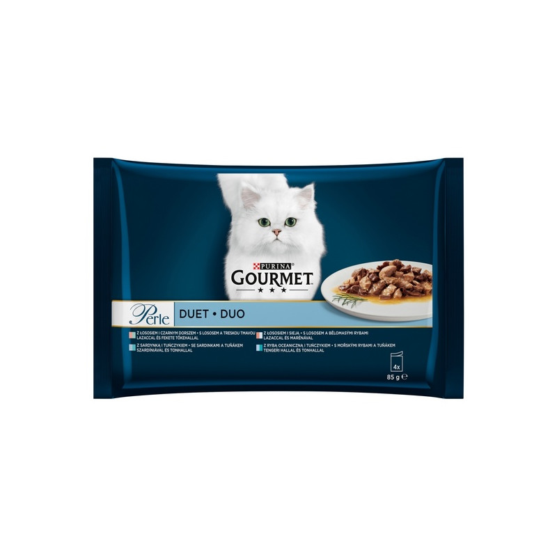 Gourmet Perle Duet Rybny saszetki 4x85g - All4Animals Gourmet Perle Duet Rybny saszetki 4x85g - All4Animals