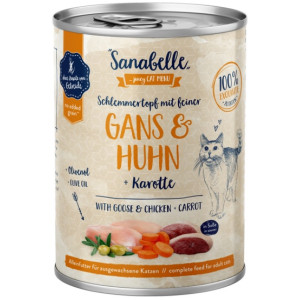 Sanabelle Gęś, kurczak i marchew puszka 380g - All4Animals