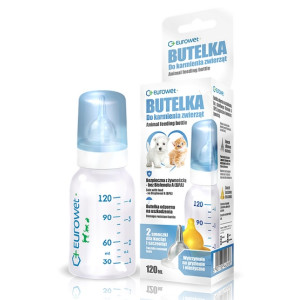 Eurowet Butelka ze smoczkiem do karmienia zwierząt 120ml - All4Animals
