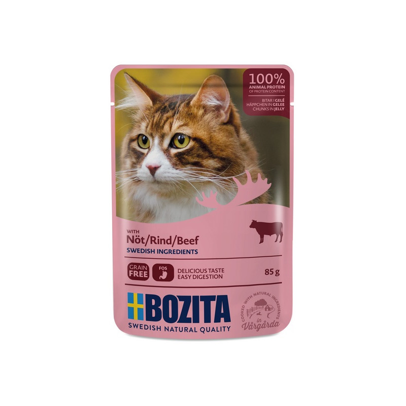 Bozita Cat Wołowina w galaretce saszetka 85g - All4Animals