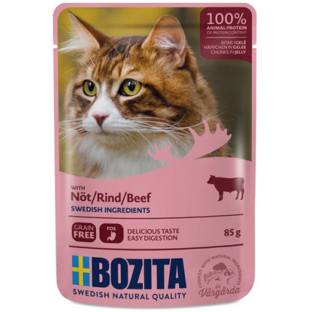 Bozita Cat Wołowina w galaretce saszetka 85g - All4Animals