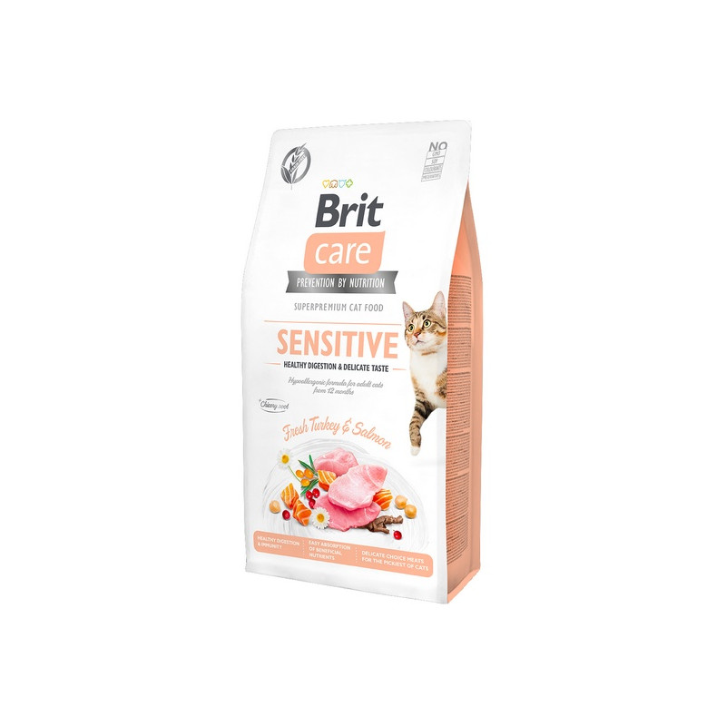 Brit Care Cat Grain Free Sensitive Healthy Digestion & Delicate Taste 2kg - All4Animals