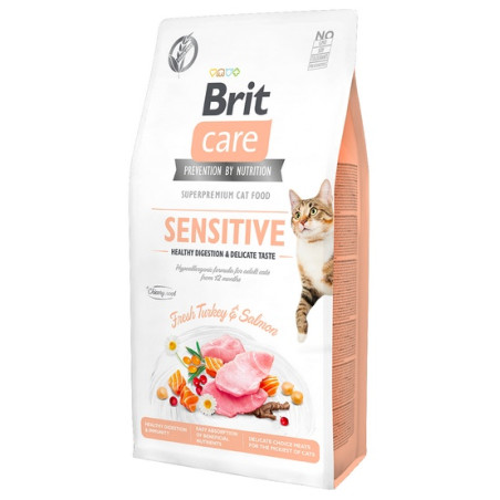 Brit Care Cat Grain Free Sensitive Healthy Digestion & Delicate Taste 2kg - All4Animals