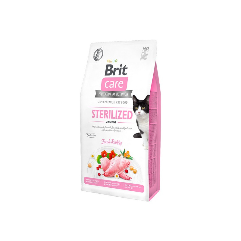 Brit Care Cat Grain Free Sterilized Sensitive 7kg - All4Animals