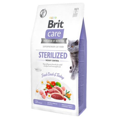 Brit Care Cat Grain Free Sterilized Weight Control 7kg - All4Animals