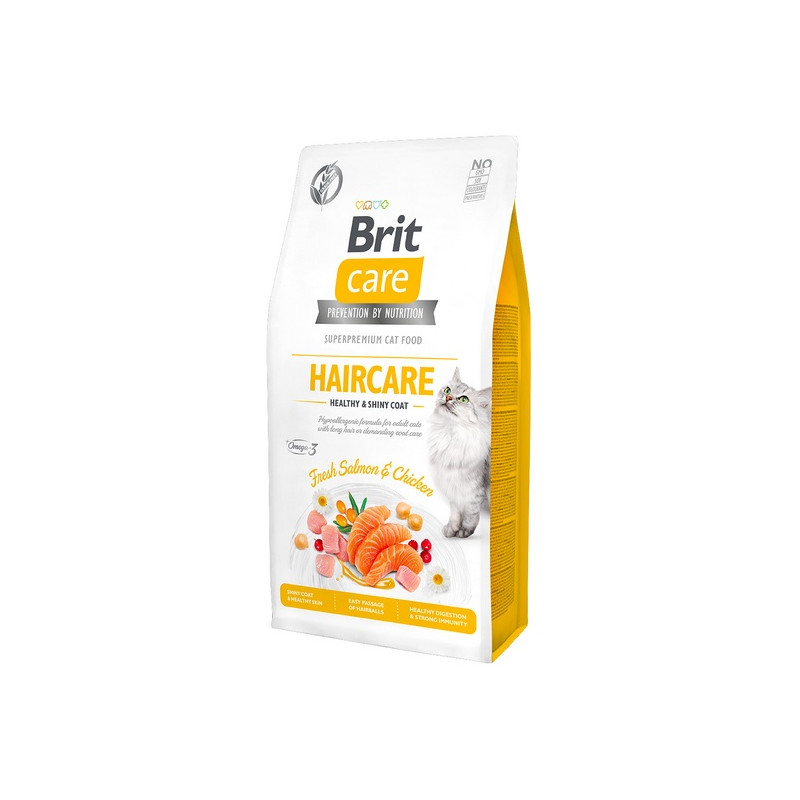 Brit Care Cat Grain Free Haircare Healthy & Shiny Coat 2kg - All4Animals Brit Care Cat Grain Free Haircare Healthy & Shiny Coat 2kg - All4Animals