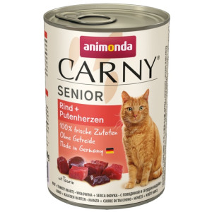 Animonda Carny Senior Wołowina + Serca Indyka puszka 400g - All4Animals