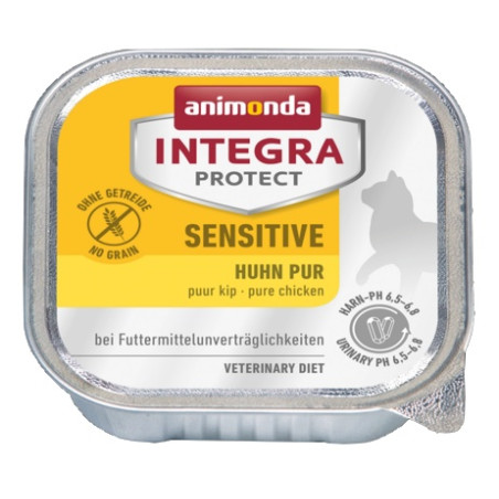 Animonda Integra Protect Sensitive dla kota - z kurczakiem tacka 100g - All4Animals