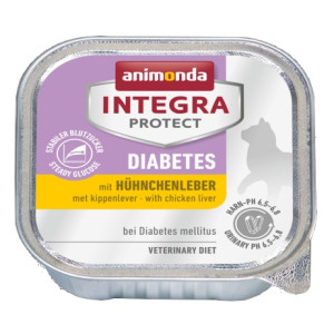 Animonda Integra Protect Diabetes dla kota - z wątróbką kurczaka tacka 100g - All4Animals