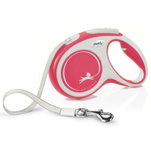 Flexi New Comfort Smycz taśma M 5m czerwona [FL-3622] - All4Animals