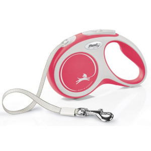 Flexi New Comfort Smycz taśma S 5m czerwona [FL-3523] - All4Animals