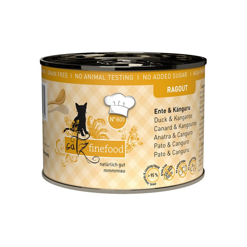 Catz Finefood Ragout N.607 Kaczka i Kangur puszka 190g - All4Animals
