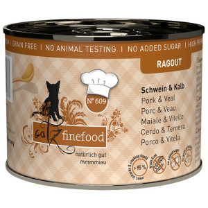 Catz Finefood Ragout N.609 Wieprzowina i Cielęcina puszka 190g - All4Animals