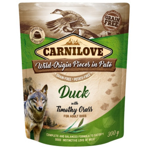 Carnilove Dog Duck & Timothy Grass - kaczka i tymotka łąkowa saszetka 300g - All4Animals