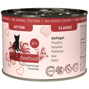 Catz Finefood Classic Kitten N.03 Drób puszka 200g - All4Animals