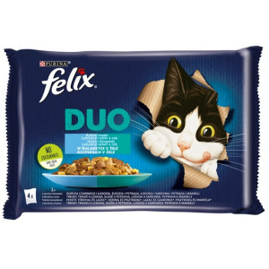 Felix Fantastic Duo Uczta Oceanu galaretka saszetki 4x85g - All4Animals