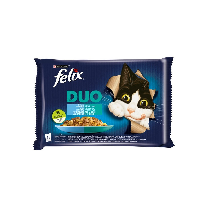 Felix Fantastic Duo Uczta Oceanu galaretka saszetki 4x85g - All4Animals