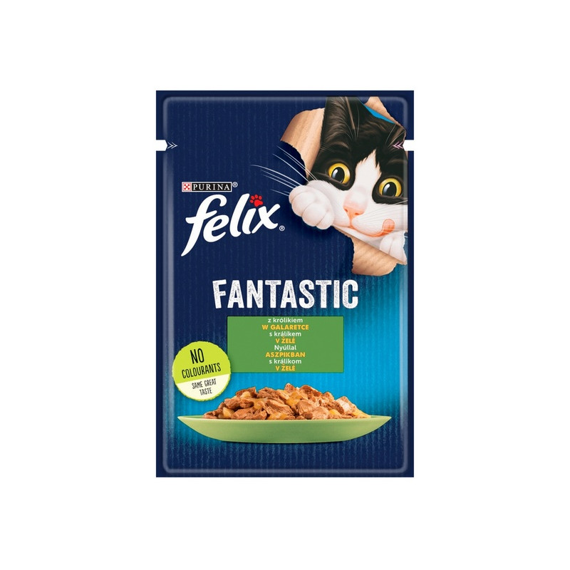Felix Fantastic Królik w galaretce saszetka 85g - All4Animals