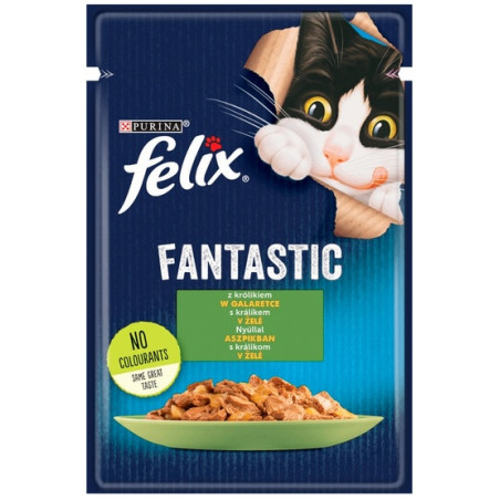 Felix Fantastic Królik w galaretce saszetka 85g - All4Animals