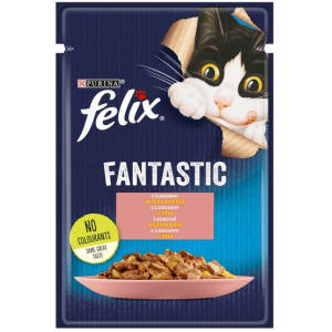 Felix Fantastic Łosoś w galaretce saszetka 85g - All4Animals