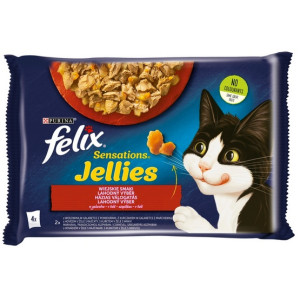 Felix Sensations Mięso saszetki 4x85g - All4Animals