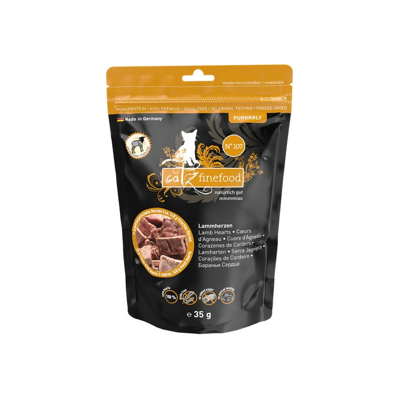 Catz Finefood Purrrrly N.107 Serca jagnięce 35g - All4Animals