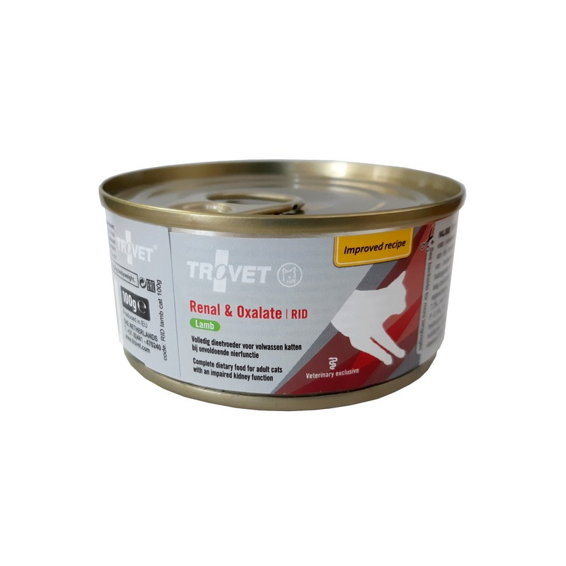 Trovet RID Renal & Oxalate dla kota jagnięcina puszka 100g - All4Animals Trovet RID Renal & Oxalate dla kota jagnięcina puszka 100g - All4Animals