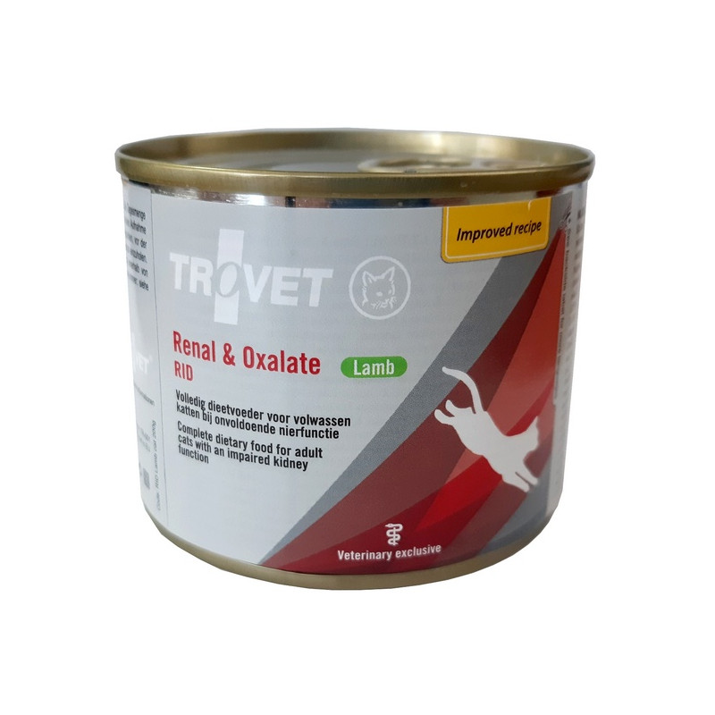 Trovet RID Renal & Oxalate dla kota jagnięcina puszka 200g - All4Animals