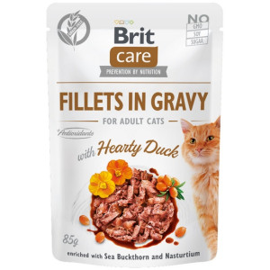 Brit Care Cat Fillets In Gravy Hearty Duck saszetka 85g - All4Animals