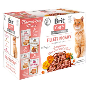 Brit Care Cat Fillets In Gravy Flavour Box saszetki 12x85g - All4Animals