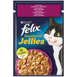 Felix Sensations Kaczka w galaretce ze szpinakiem saszetka 85g - All4Animals