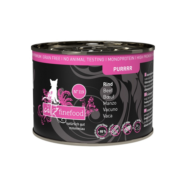 Catz Finefood Purrrr N.119 Wołowina puszka 200g - All4Animals