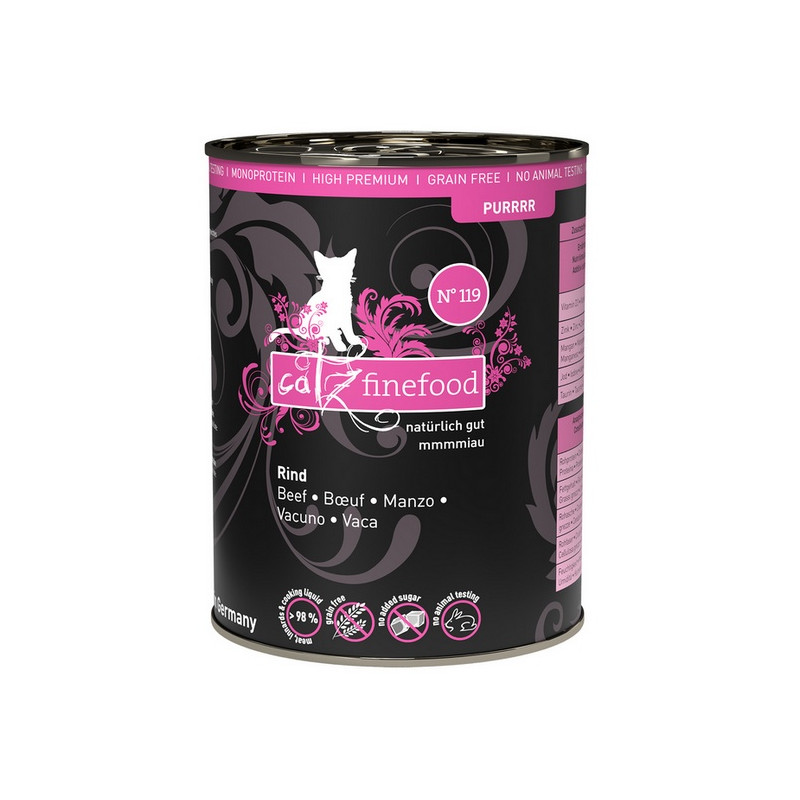 Catz Finefood Purrrr N.119 Wołowina puszka 400g - All4Animals