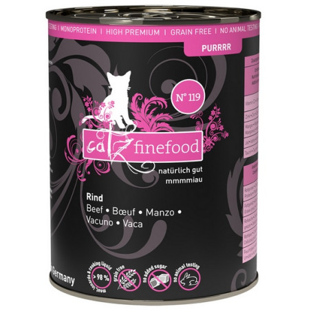 Catz Finefood Purrrr N.119 Wołowina puszka 400g - All4Animals