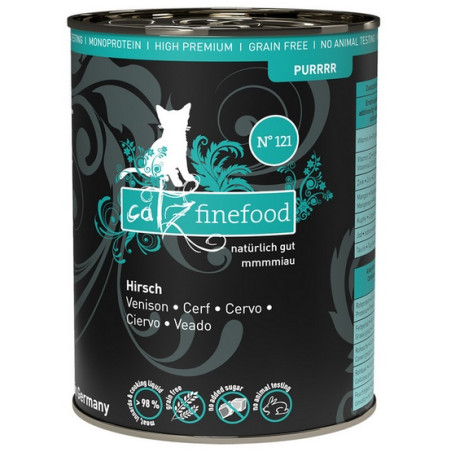 Catz Finefood Purrrr N.121 Jeleń puszka 400g - All4Animals