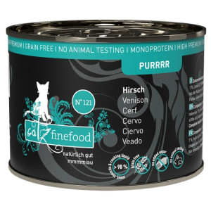Catz Finefood Purrrr N.121 Jeleń puszka 200g - All4Animals