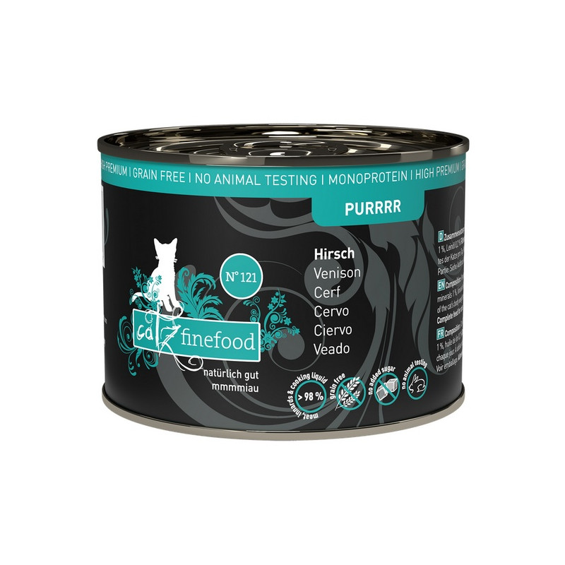 Catz Finefood Purrrr N.121 Jeleń puszka 200g - All4Animals