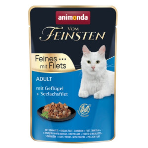 Animonda vom Feinsten Cat Adult Drób + filet z mintaja saszetka 85g - All4Animals