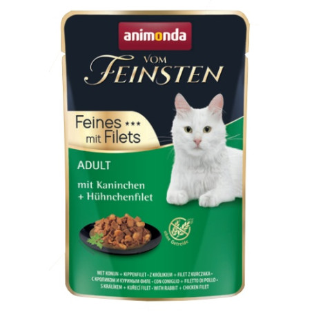 Animonda vom Feinsten Cat Adult Krolik + filet z kurczaka saszetka 85g - All4Animals