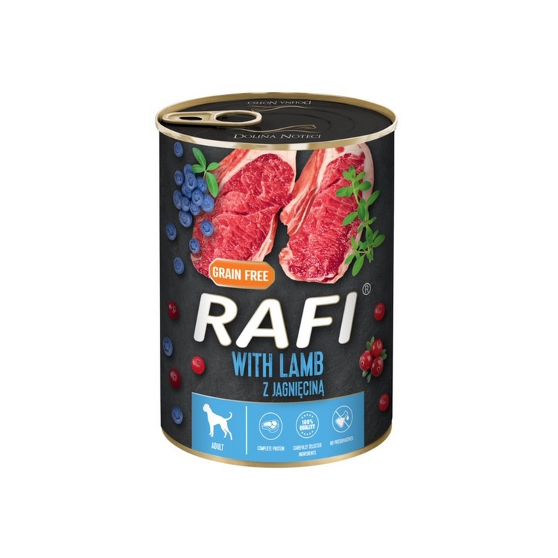 Rafi Pies Jagnięcina puszka 400g - All4Animals