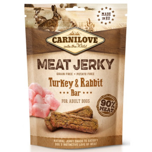 Carnilove Dog Jerky Turkey & Rabbit Bar - indyk i królik 100g - All4Animals