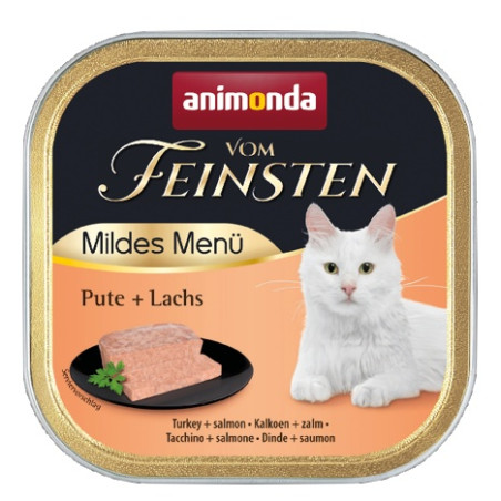 Animonda vom Feinsten Mildes Menu z Indykiem i Łososiem tacka 100g - All4Animals