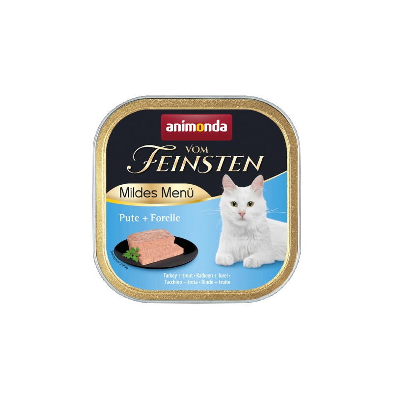Animonda vom Feinsten Mildes Menu z Indykiem i Pstrągiem tacka 100g - All4Animals